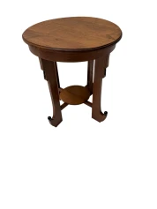 Art Deco Amsterdamse School Oak Side Table, 1920s